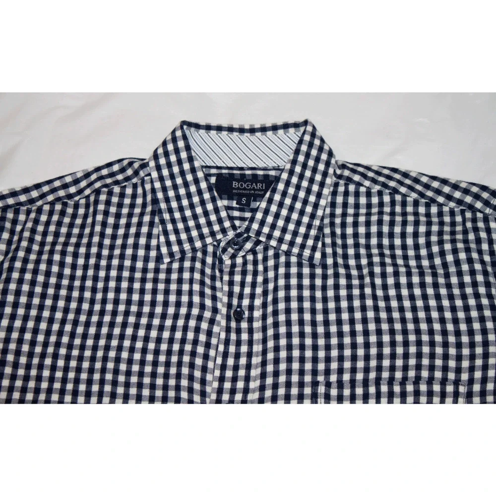 Bogari Men's Long Sleeve Button Front Flip Cuff Shirt Size Small‎